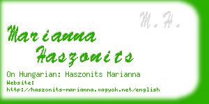 marianna haszonits business card